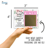 BINGO Bridal Shower Pink Floral Scratch-Off Card Game, 26 Pack
