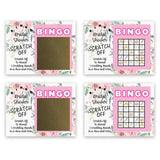 BINGO Bridal Shower Pink Floral Scratch-Off Card Game, 26 Pack