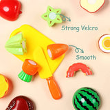 88Pcs Cutting Play Food Sets for Kids, Pretend Play Kitchen Toys Accessories Educational Toy Food with Storage Basket