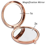 Honeymoon Gifts for Newlyweds Bride Mrs, Personalized Engraved Compact Mirror
