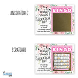 BINGO Bridal Shower Pink Floral Scratch-Off Card Game, 26 Pack